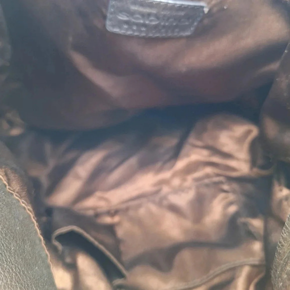 Sabina New York Genuine Leather Shoulder Hobo Brown Big Carry Bag Tote. - Picture 7 of 11